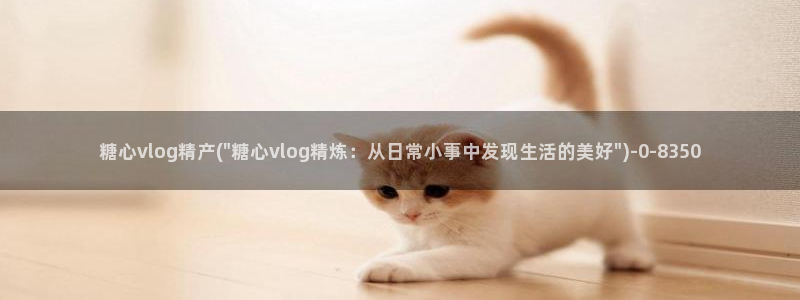 糖心小视频：糖心vlog精产(\